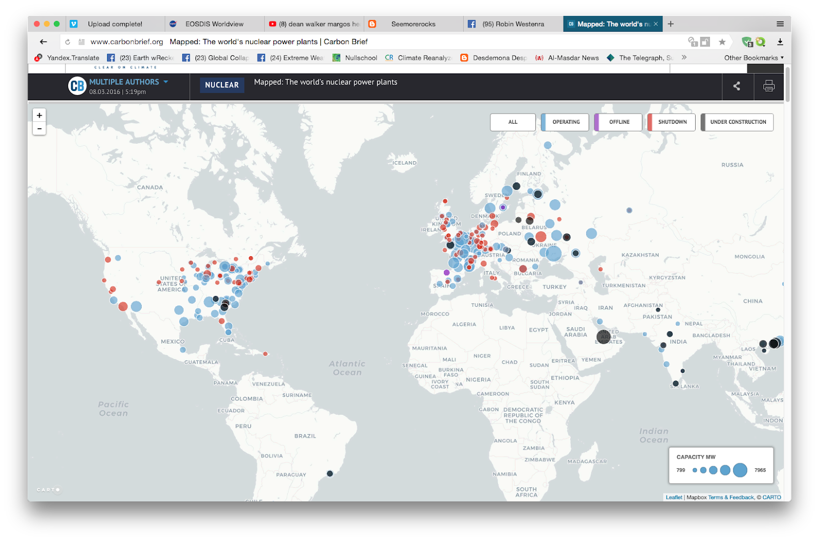 the interactive map above from carbon brief shows the location of nuclear power plants around the world according to maps prepared by the world association the interactive map above from carbon brief shows the location of nuclear power plants around the world according to maps prepared by the world association