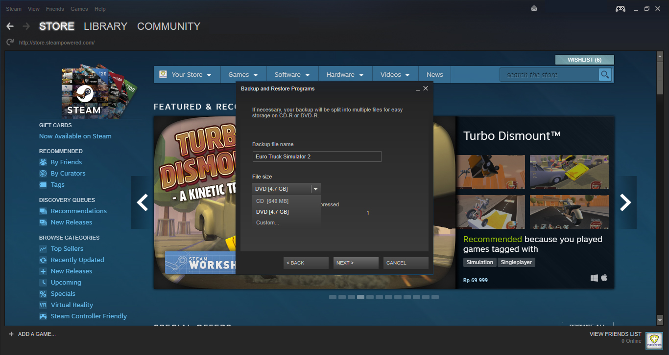 Cara backup game dari Steam 3DS MAX MEN