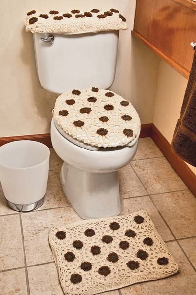 DECORACIÓN DE BAÑOS CON TEJIDOS by artesydisenos.blogspot.com