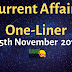 Current Affairs One-Liner: 15th November 2019