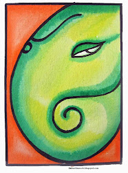 painting ganesha simple ganesh paintings lord ekdant abstract