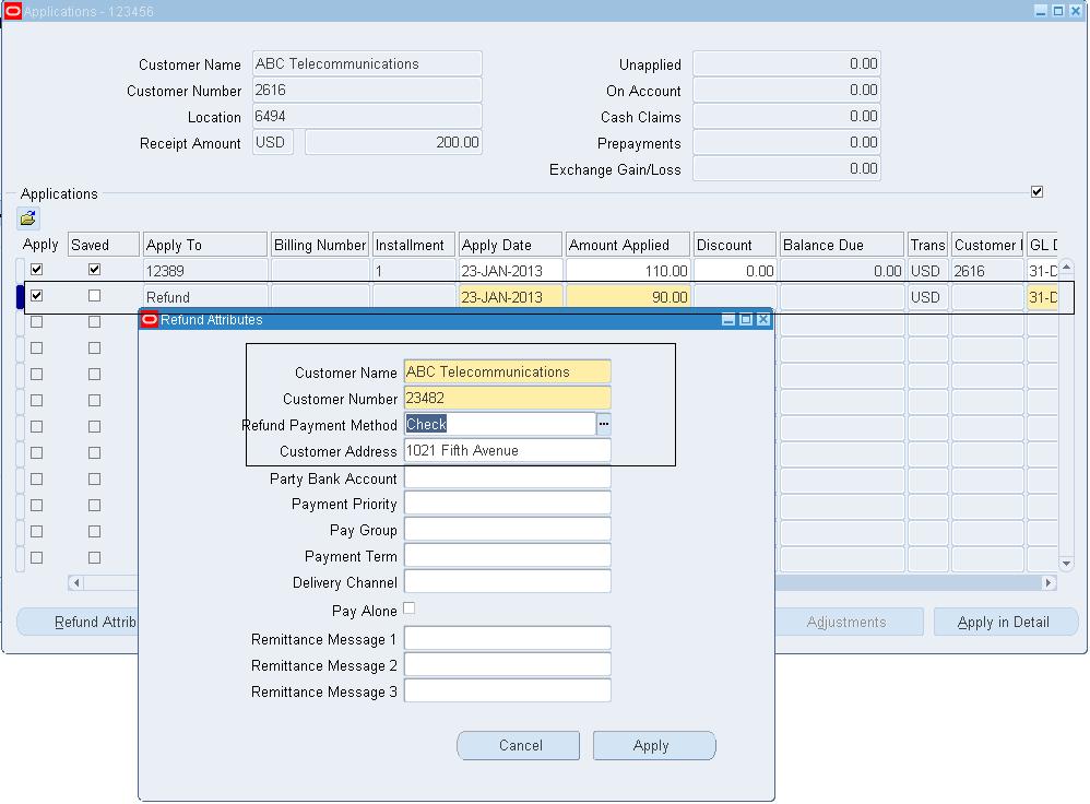 oracle ar please complete the offset account assignments