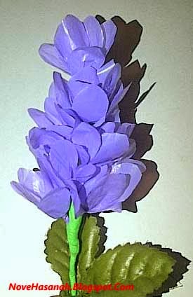 Cara Membuat Bunga Lavender dari  Kantong Plastik  Bekas