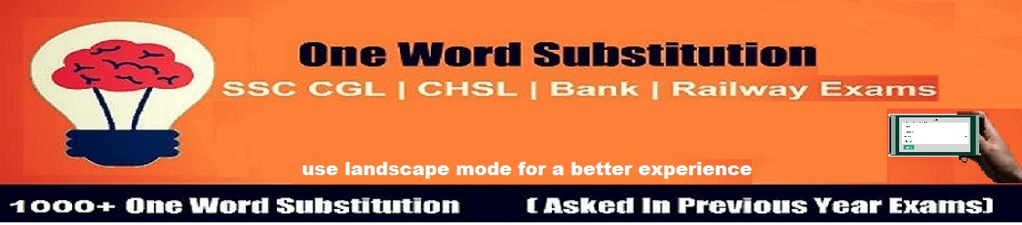 ssc previous year one word substitution