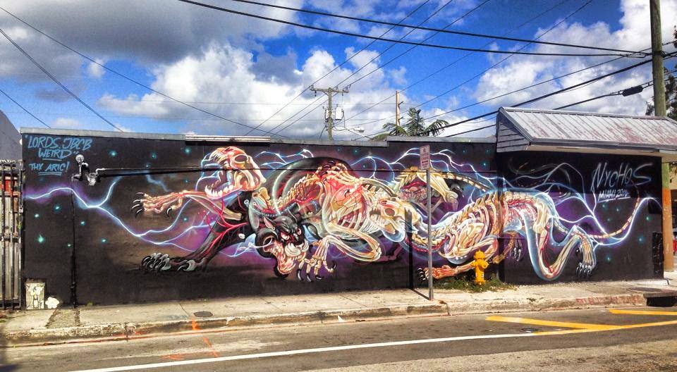 NYCHOS is currently in sunny Florida for the upcoming opening of Art Basel 2014 on the streets of Miami.