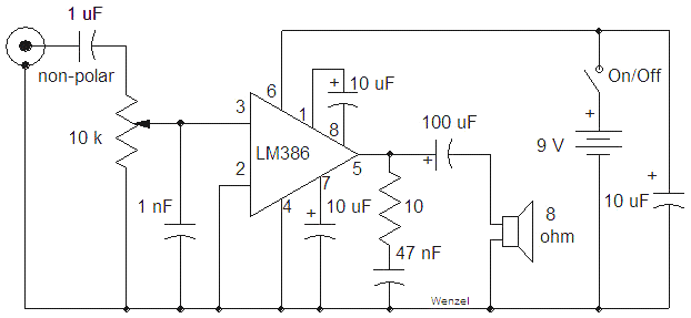 Using LM386 Audio Amplifier Circuit Diagram | Super Circuit Diagram