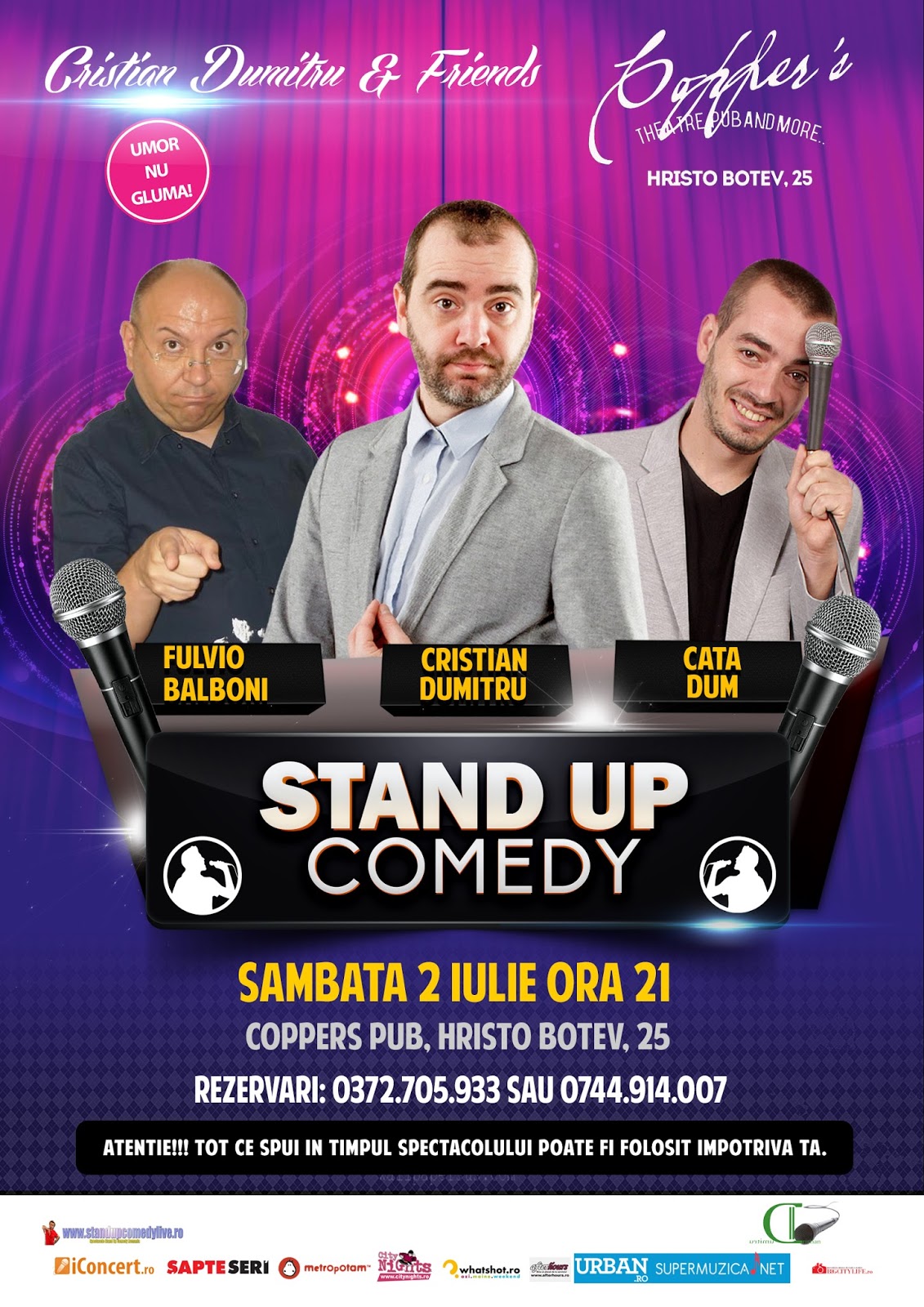 Stand-Up Comedy Sambata 2 Iulie Bucuresti Stand-Up Comedy Sambata 2 Iulie Bucuresti