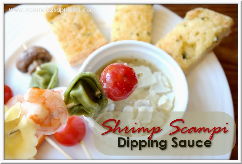 Shrimp Scampi Dipping Sauce for Tortellini Shrimp Kabobs #EasyPrepMeals #shop #cbias