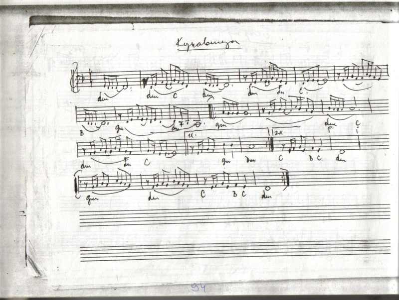 Scores for Balkan music Note za Harmoniku Violinu: Note Za Harmoniku