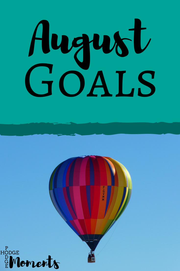 August Goals Hodge Podge Moments