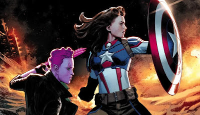 Peggy Carter as Captain America for Exiles (2018) #3 by David Marquez