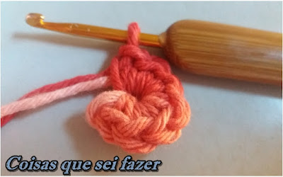 Flor de crochê simples Flor de crochê simples