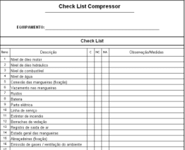 Check list compressor