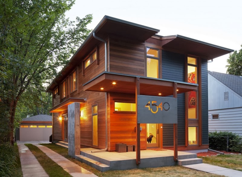 modern wood home design in mennesota