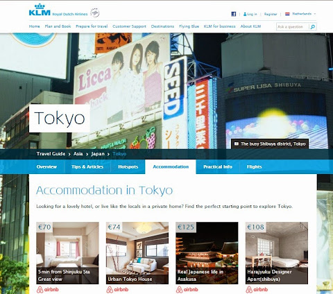 KLM Airbnb Tokyo 訂房服務