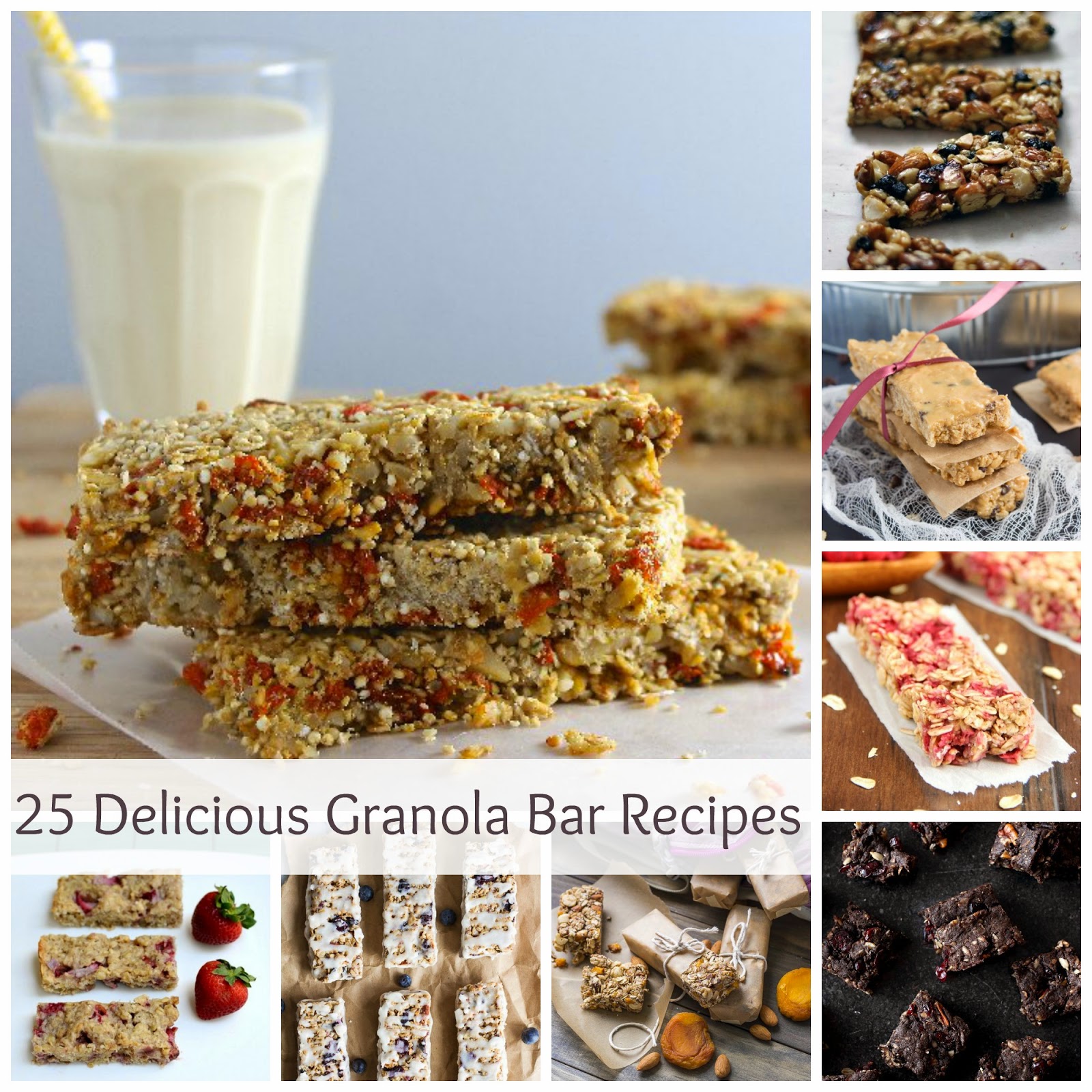 25 Granola Bars {Healthy Recipes}
