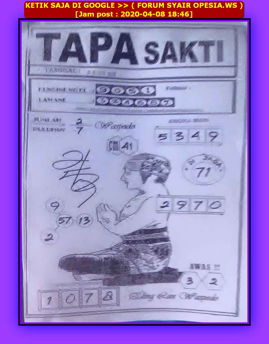 1 New Message Kode Syair Hongkong 8 April 2020 Forum Syair Togel Hongkong Singapura Sydney