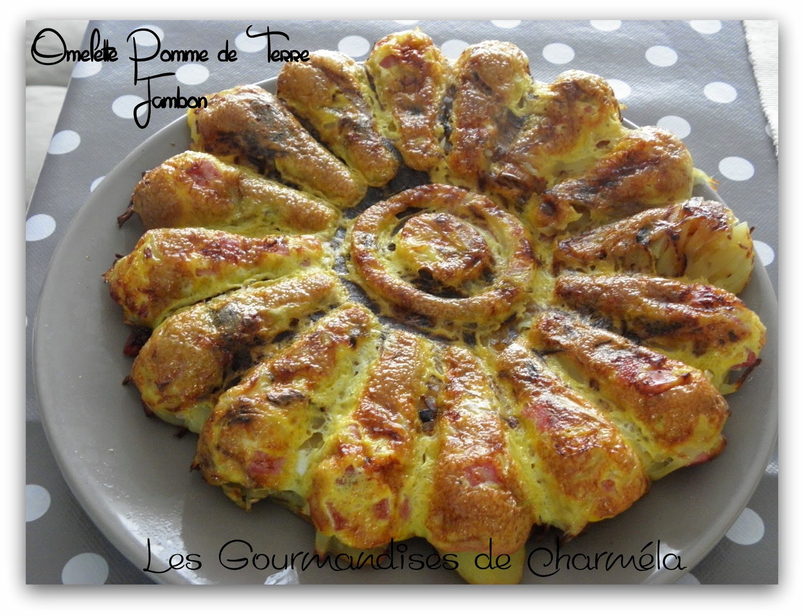 Les Gourmandises de Charméla: Omelette de Pomme de Terre et Dés de Jambon