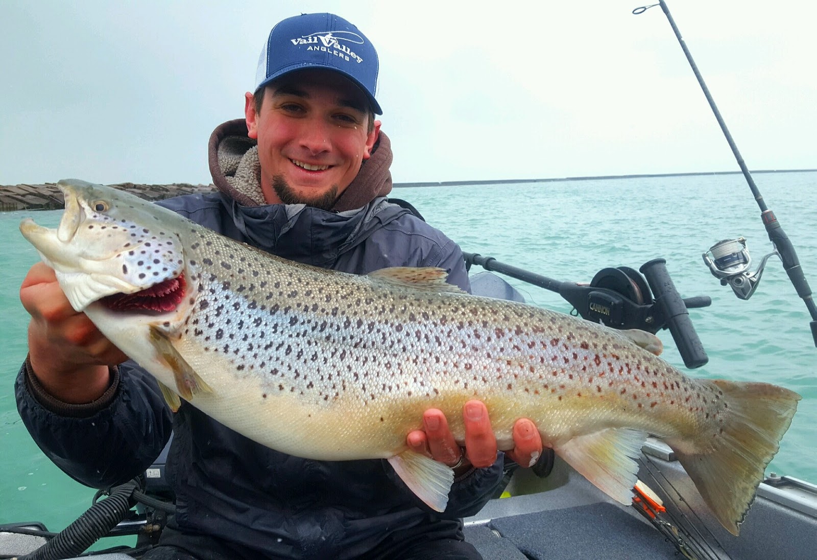 Indiana Kayak Fishing Journal Lake Michigan Brown Trout with Ralph