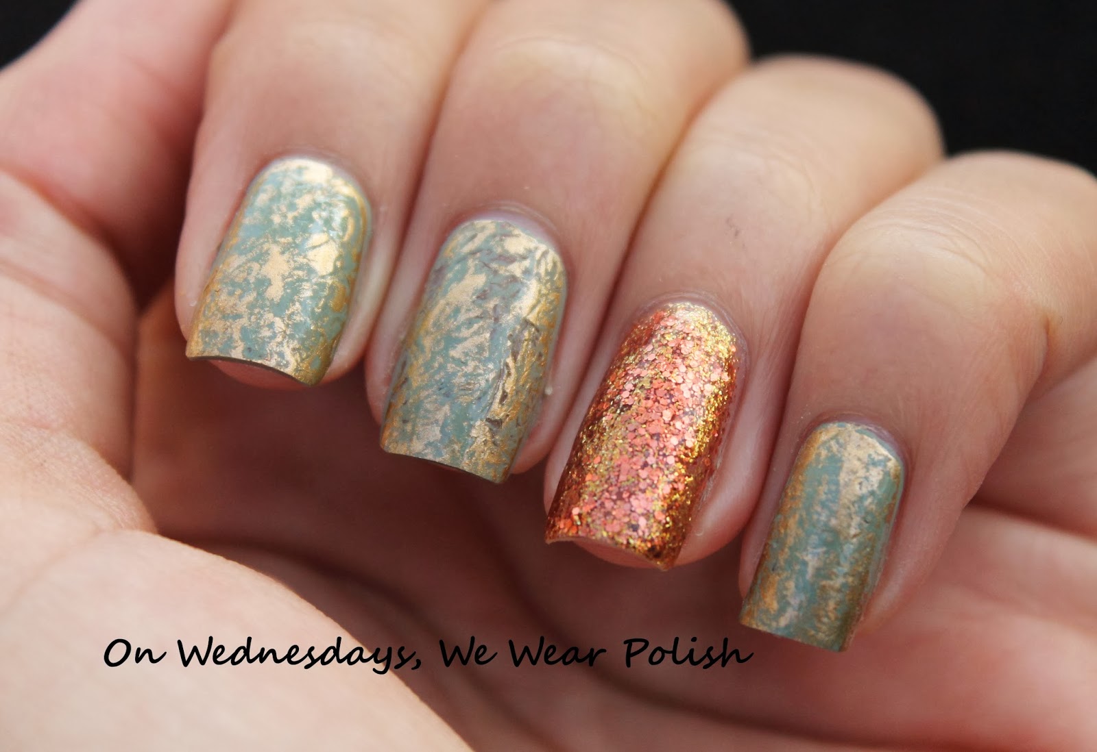 On Wednesdays, We Wear Polish Fools Gold Vintage Mani
