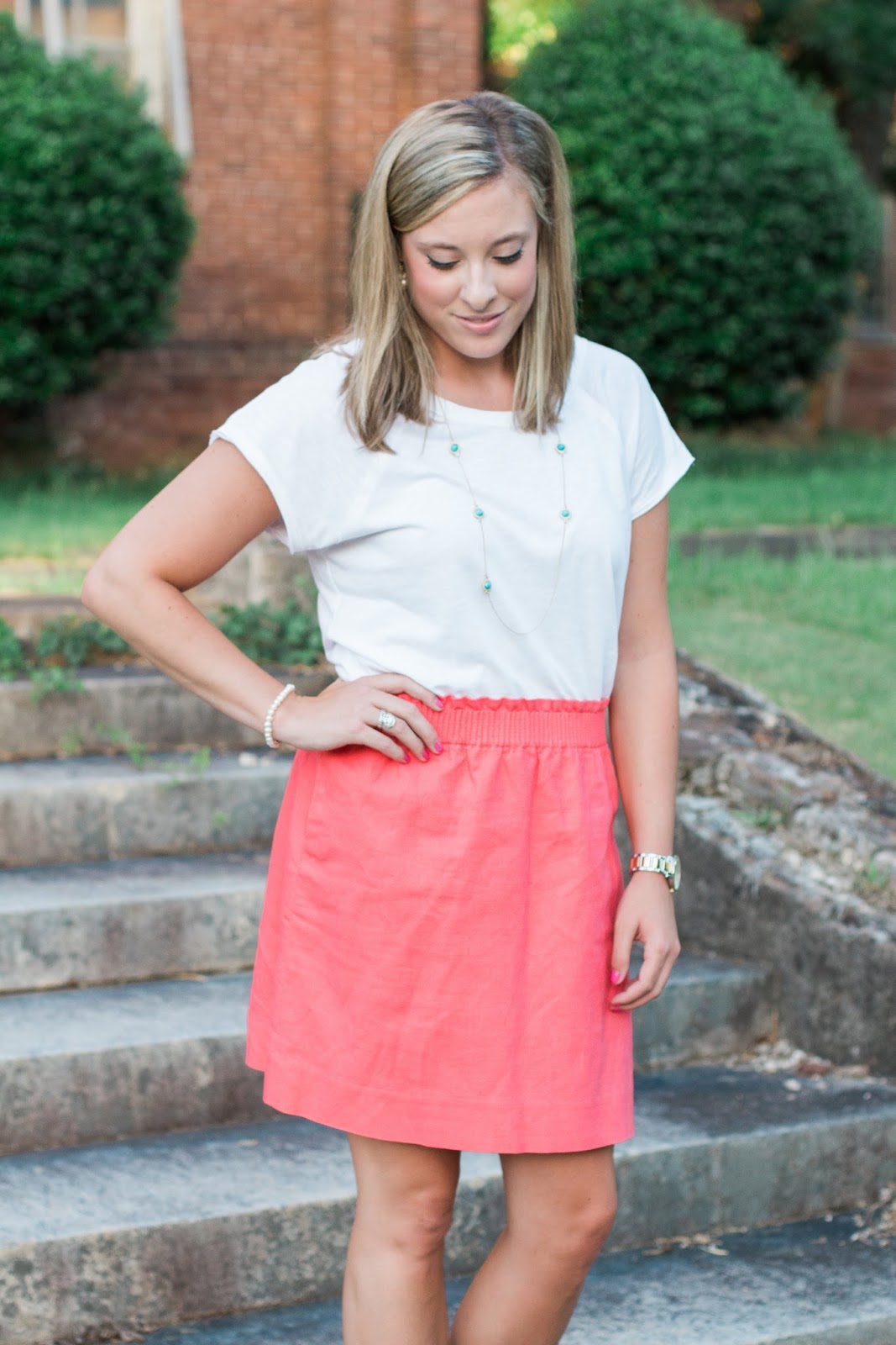 a sunny side of southern: CORAL SKIRT
