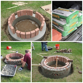 DIY Brick Fire Pit Day Two