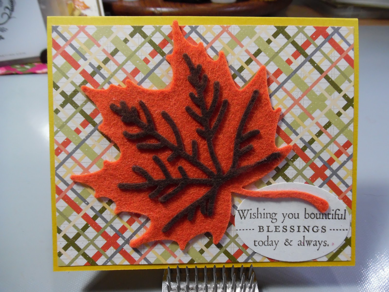 Stamp with Annivesary 7 Wool card