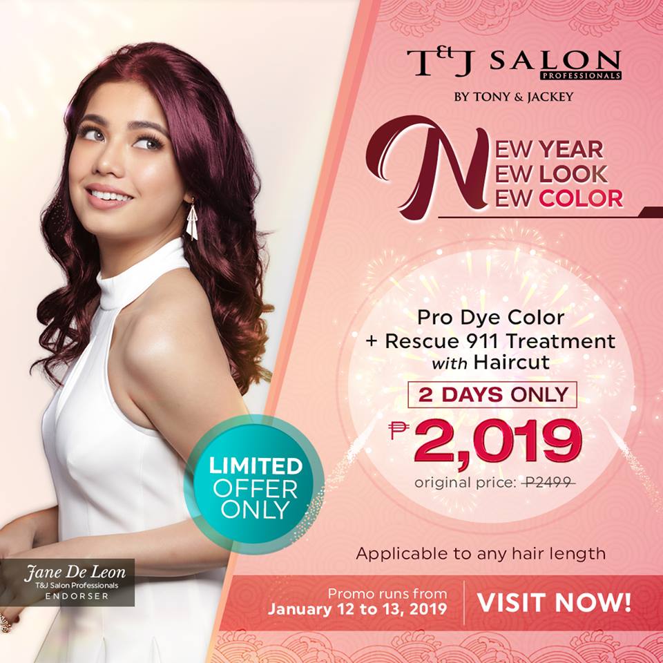 Manila Shopper T&J Salon Color Promo Jan 2019
