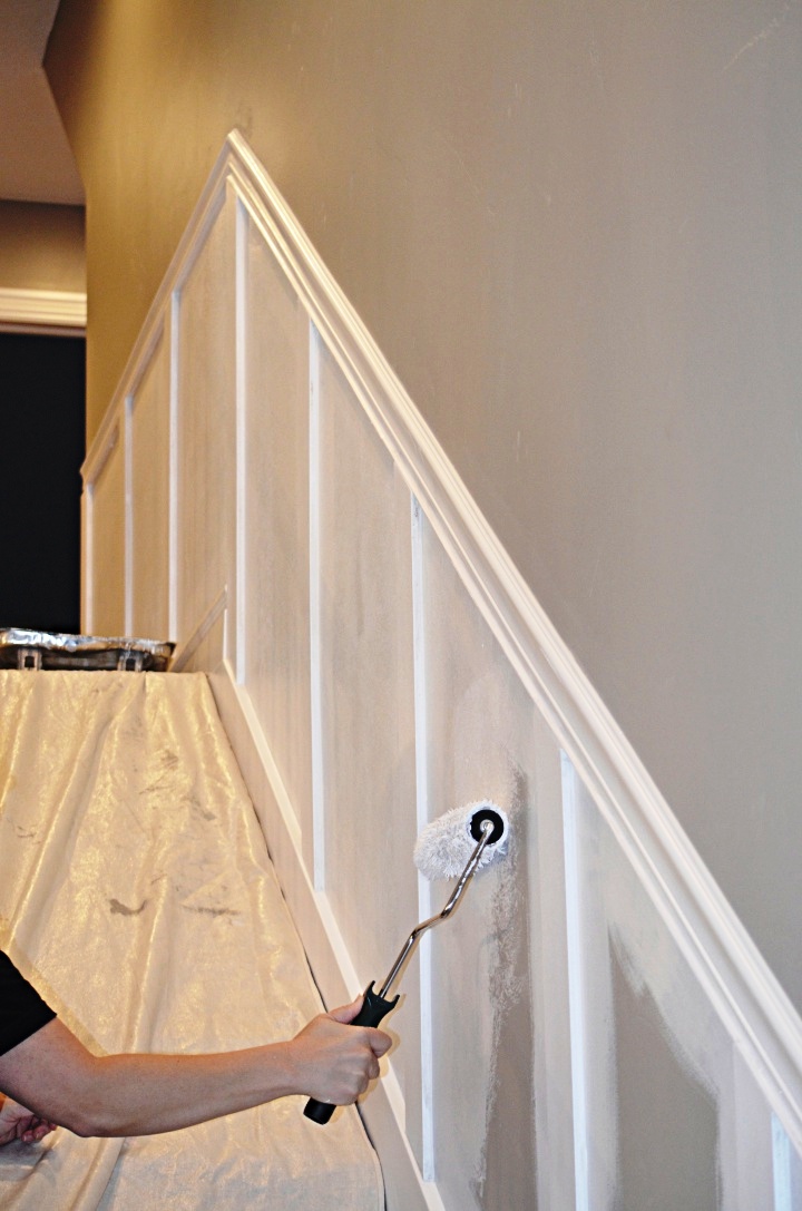 How to Install Staircase Makeover molding Decor25