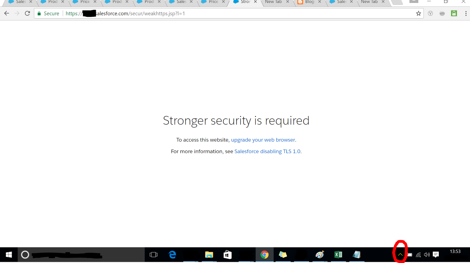 Salesforce For YOU Resolved Salesforce disabling TLS 1.0. + Stronger