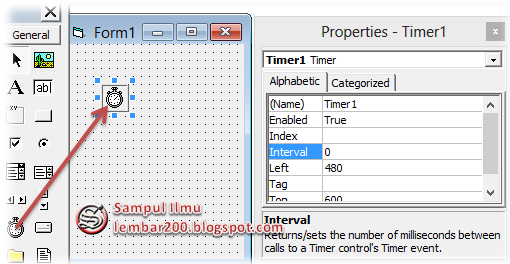 Mengenal Kontrol Timer Di Visual Basic - Sampul Ilmu