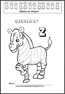 zebra Treino ortográfico letra Z de zebra