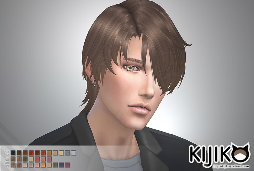 My Sims 4 Blog Gloomy Bangs Hair For Males By Kijiko