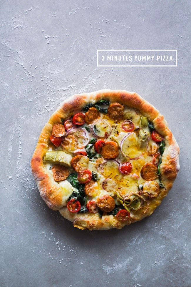 The Perfect 3 Minuted Skillet Pizza