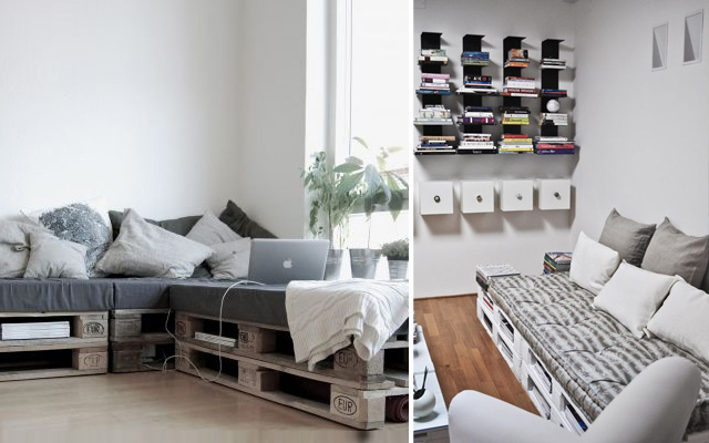 Muebles tarimas y mas: mueblesdepalets revestidos. mobiliario de ... Muebles construidos con tarimas