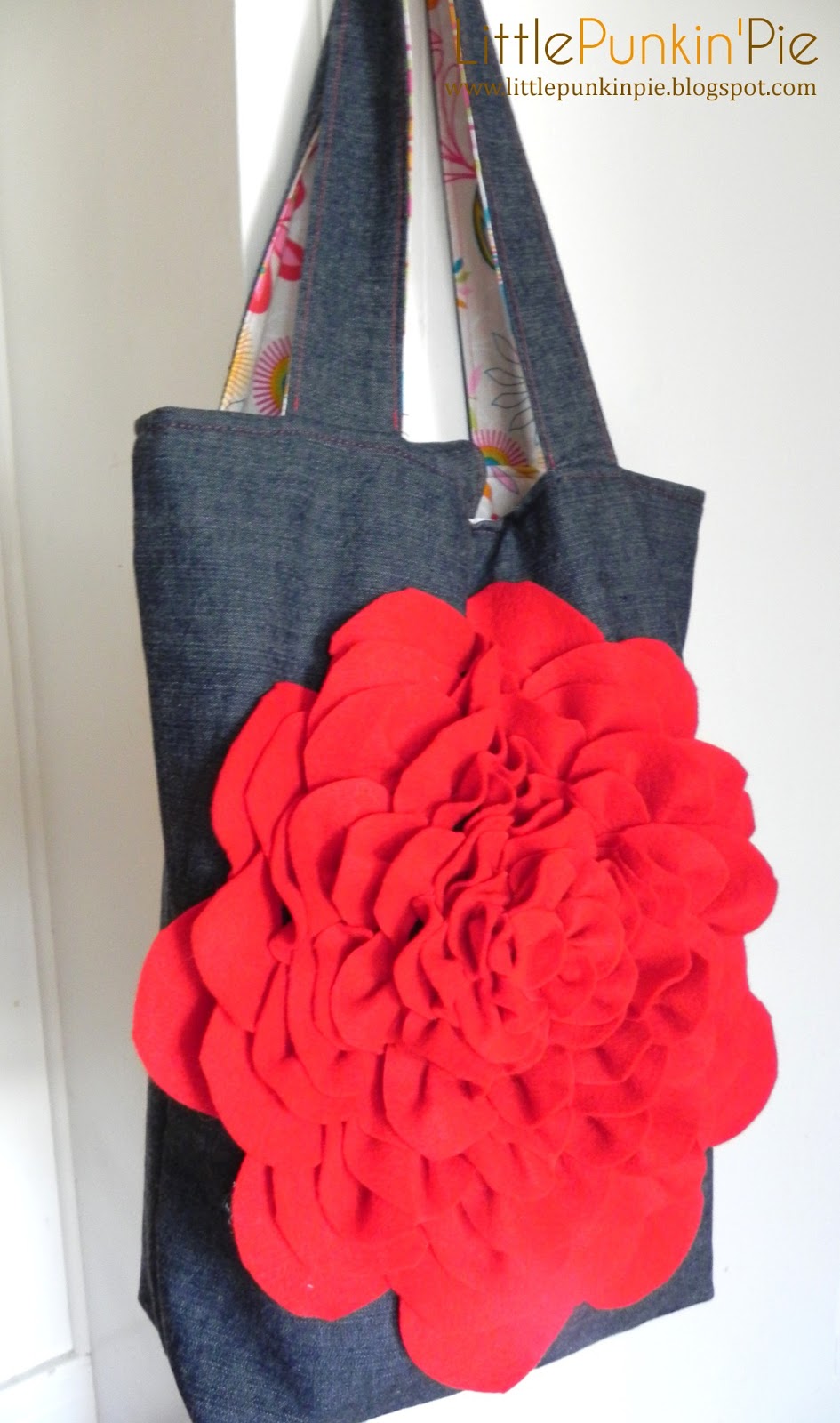 littlepunkinpie Flower Tote Bag Tutorial