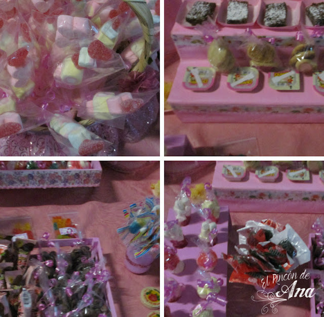 Fofucha quinceañera y mesa de dulces