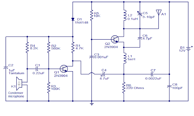 Wiring Schematic Diagram 200m Fm Transmitter Simple Circuit