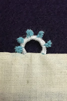 Buttonhole loop two colours