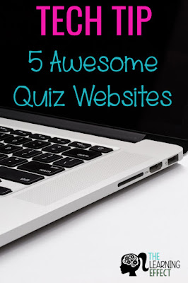 Technology tips for teachers! These 5 FREE quiz websites are engaging resources for your classroom. Students have fun learning and reviewing curriculum collaboratively or independently. Whether you have technology for your whole class or only for whole group teaching, there's a resource for you to utilize in your classroom!