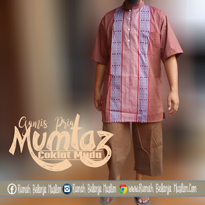 Gamis Pria Mumtaz Coklat Muda Gamis Pria Mumtaz Coklat Muda