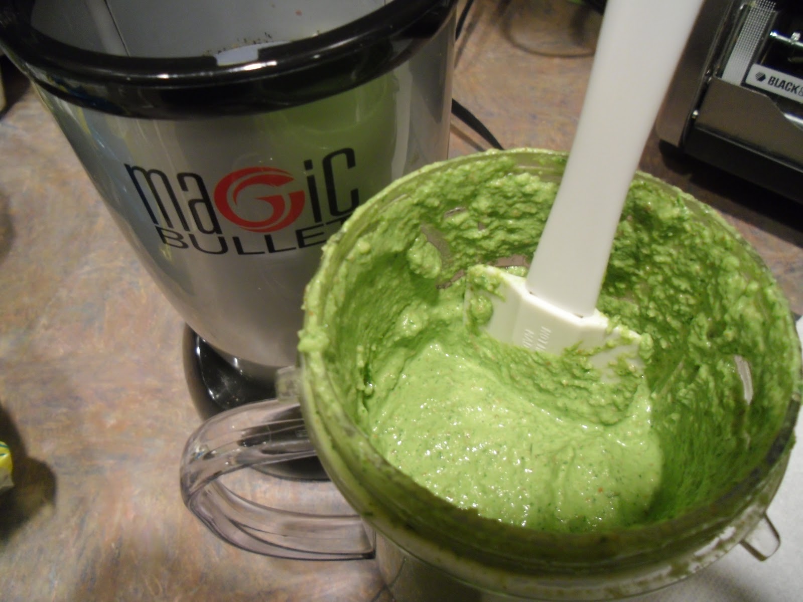 A (soy) Bean Vegan MoFo Day 18 Parsley Pesto & a Magic Bullet Scare