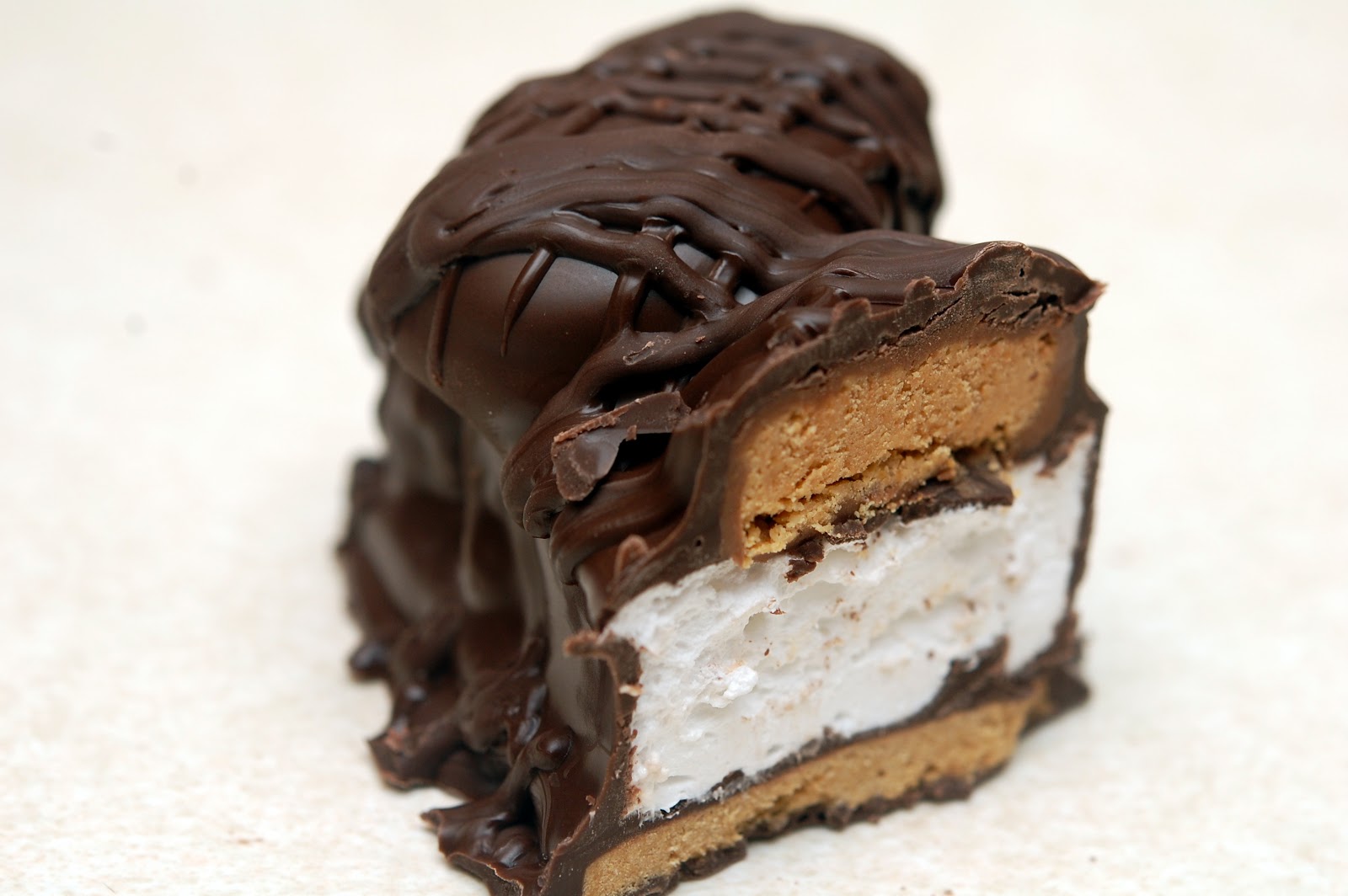 GLUTEN FREE CHOCOLATE DIPPED GRAHAM CRACKERS STUFFED WITH MARSHMALLOWS