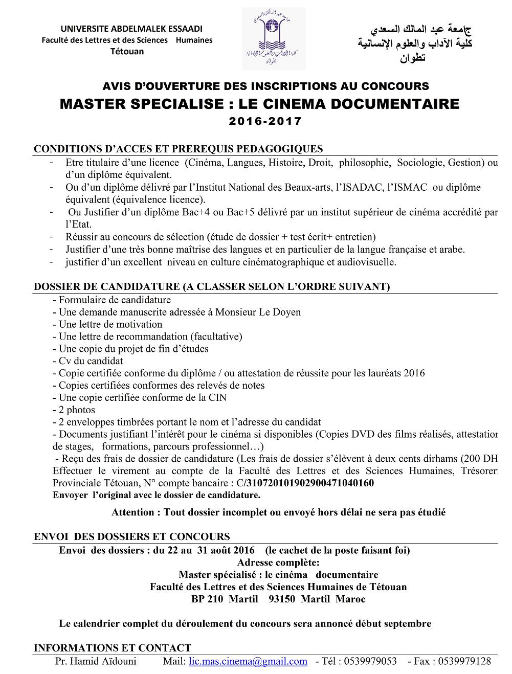 Master specialise informatique