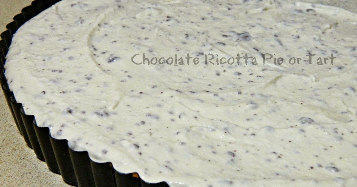 Ginny&amp;#39;s Low Carb Kitchen: CHOCOLATE RICOTTA PIE OR TART