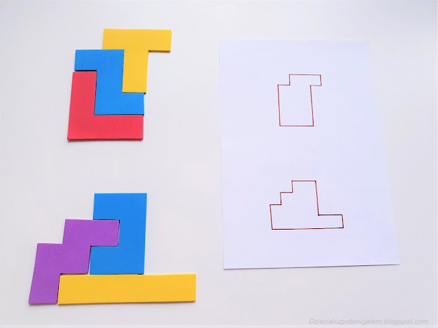 Układanka pentomino - użyj dwóch