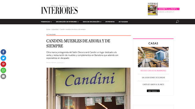 Candini en la Revista Interiores