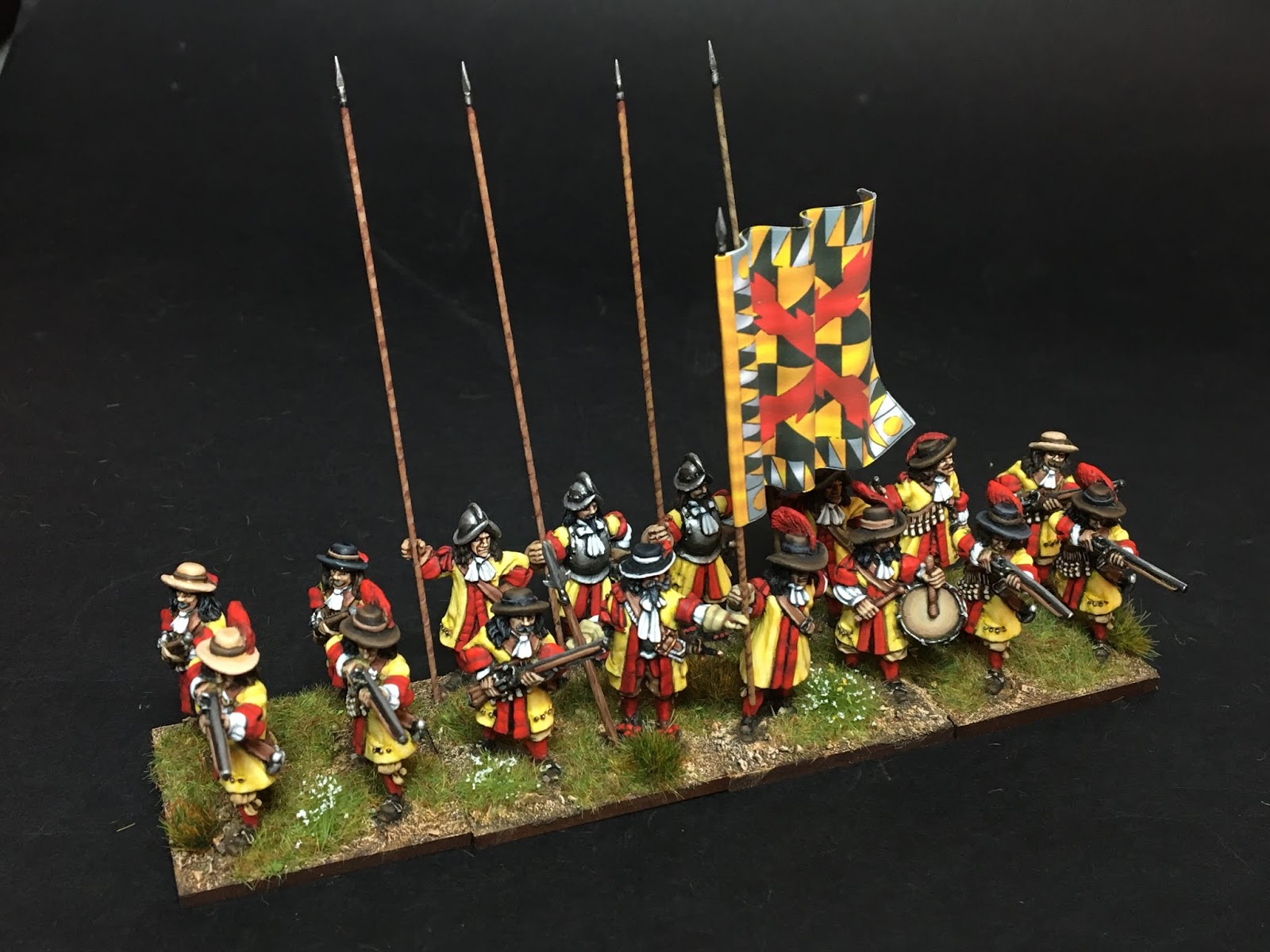Spanish Lead Painting 28mm Tercio de Burgos, "Amarillos Viejos" (Old