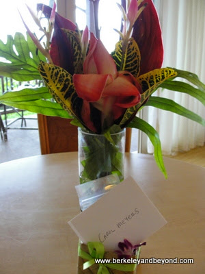 flowers in guest room at Hanalei Colony Resort in Haena, Kauai, Hawaii flowers in guest room at Hanalei Colony Resort in Haena, Kauai, Hawaii