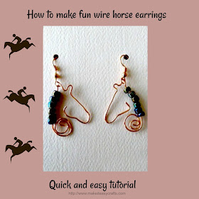 wire horse silhouette earrings